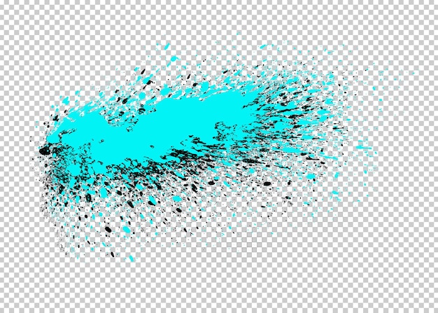 Ink splashes isolated transparency background.