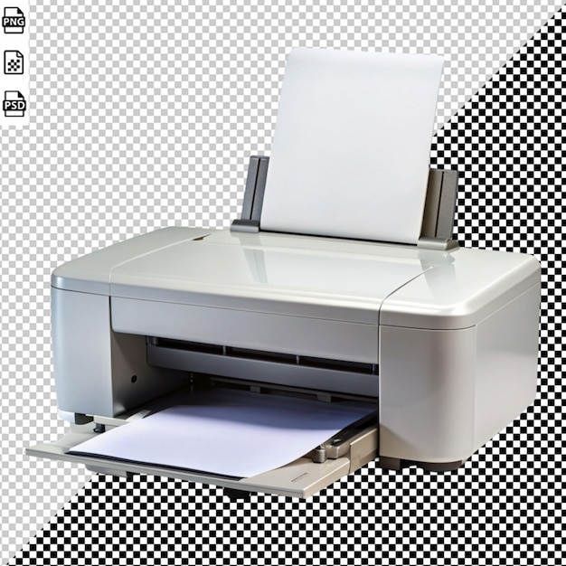 PSD inkjet printer on transparent background