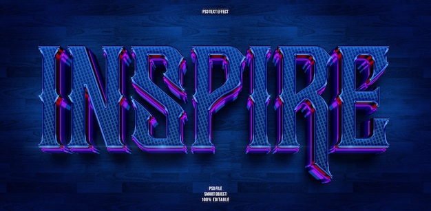 Inspire 3D editable text effect