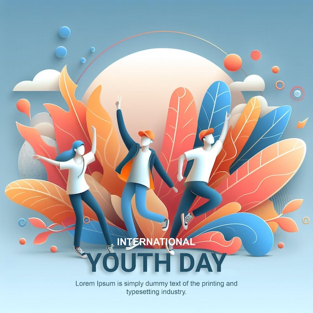 PSD inspiring change international youth day psd design