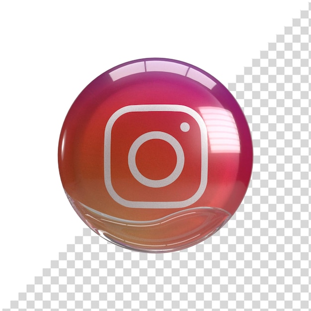 instagram 3d icon for psd composition