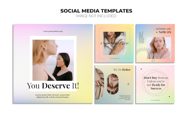 Instagram Gradient Social Media Post Templates