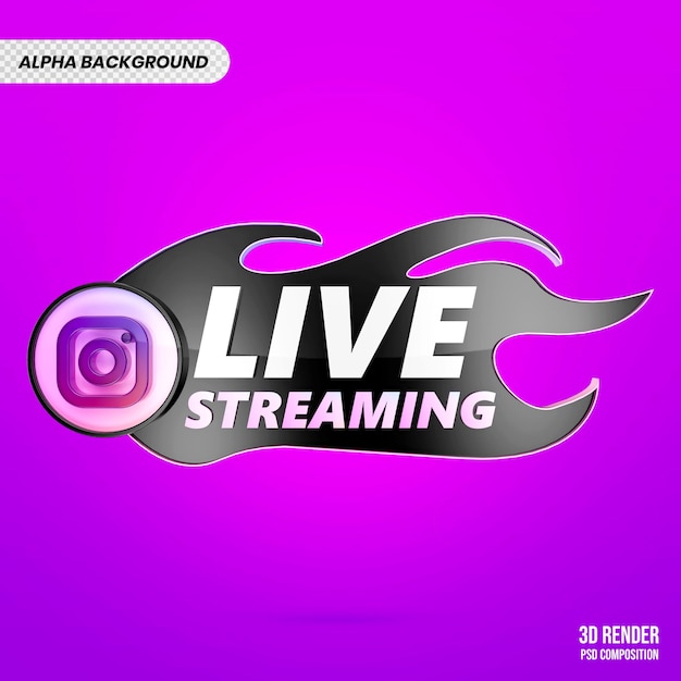 Instagram Live 3D render 