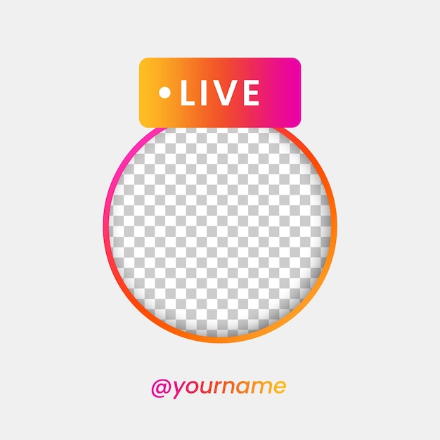 instagram live frame with live icon