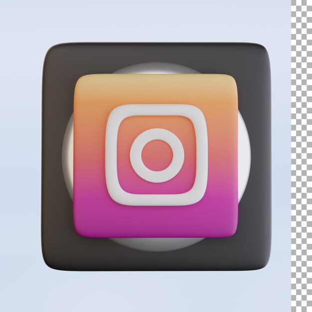 Instagram Logo 3d Icon