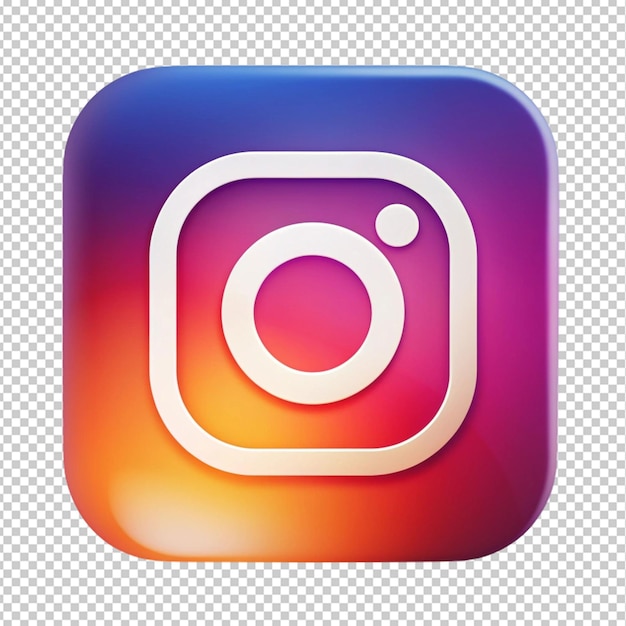 Instagram logo on transparent background