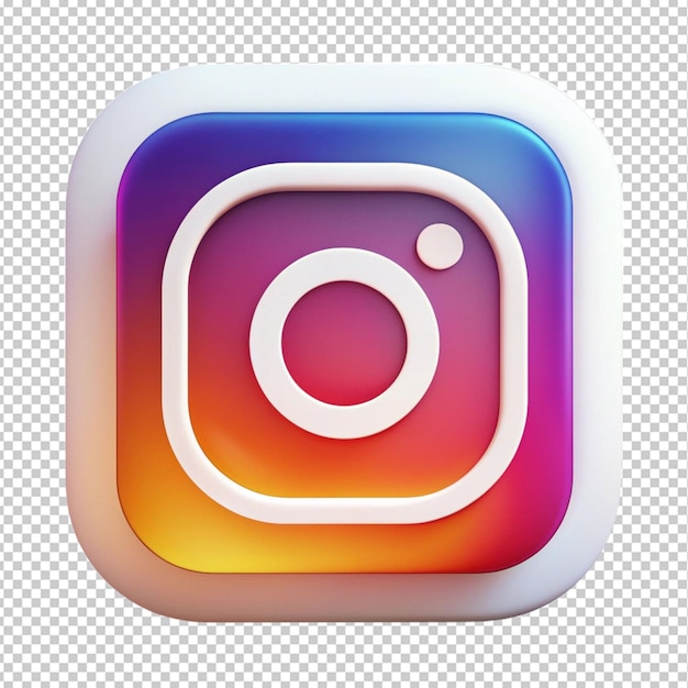 Instagram logo on transparent background