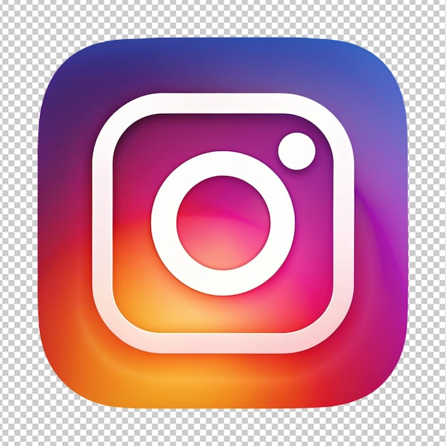 PSD instagram logo on transparent background