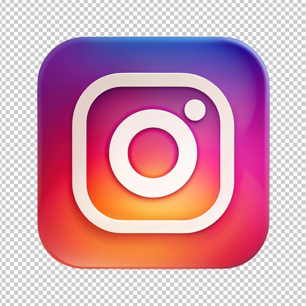 Instagram logo on transparent background