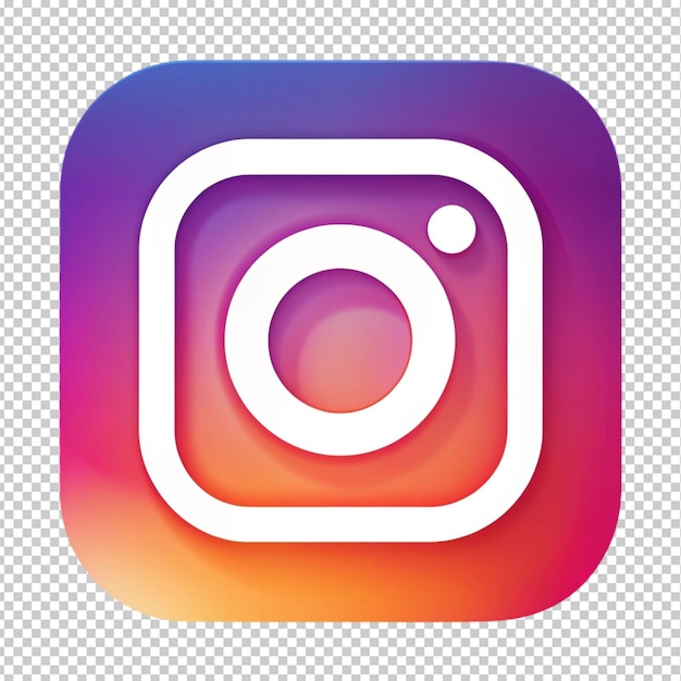 PSD instagram logo on transparent background