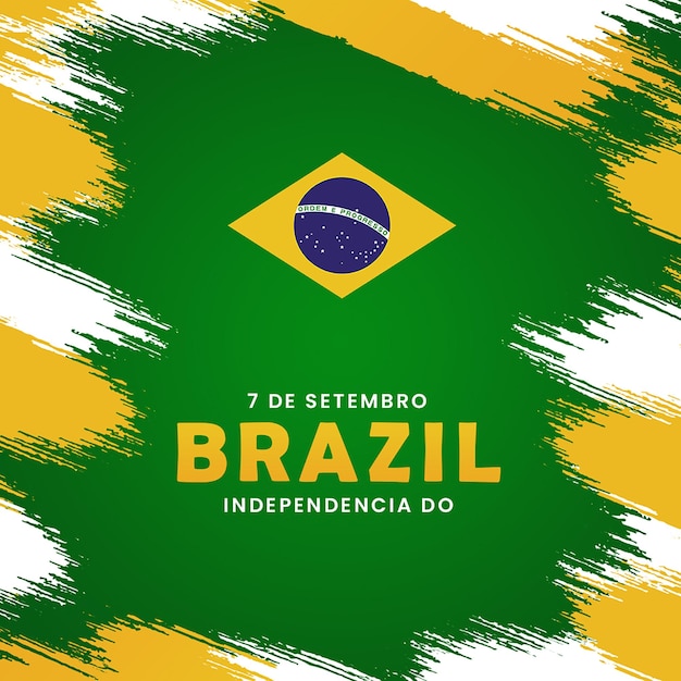 instagram post brazil independence day square banner template