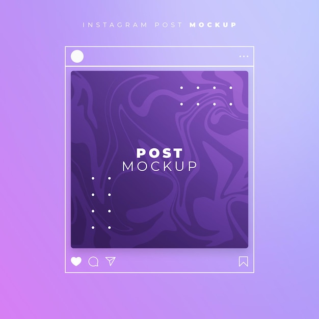 Instagram post line style mockup