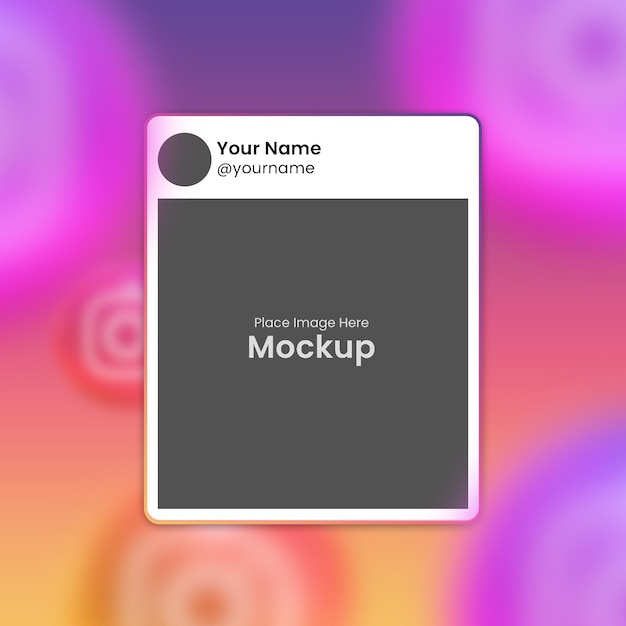 instagram post mockup new post feed