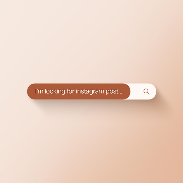 PSD instagram post on search engine design for social media and instagram post template