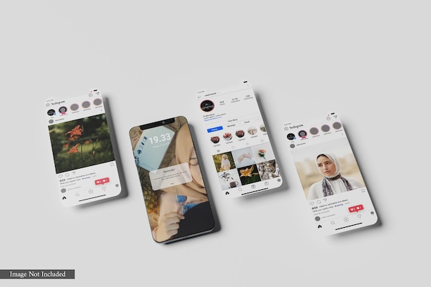 Instagram post and smartphone mockup