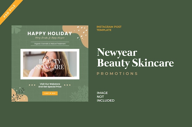 Instagram post template beauty skincar banner