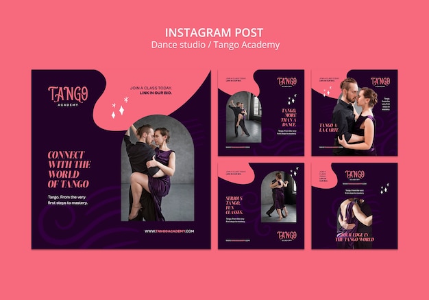 Instagram posts collection for dance studio classes