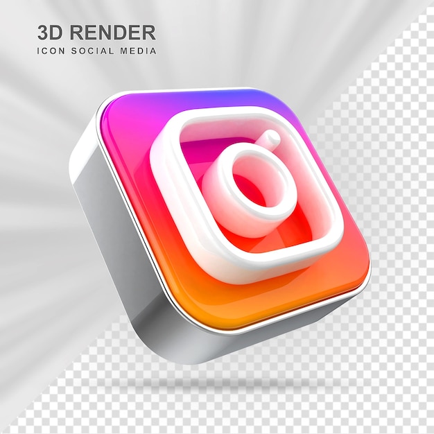 Instagram social media 3d icon