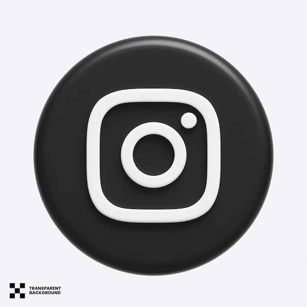 PSD instagram social media icon 3d