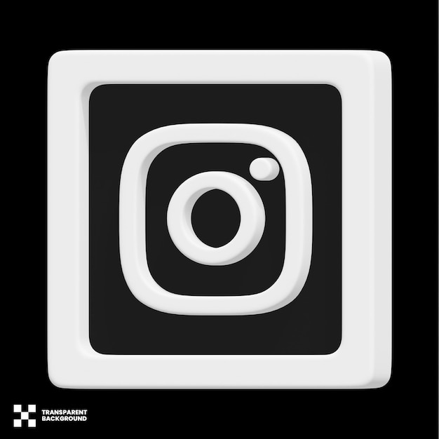 PSD instagram social media icon 3d