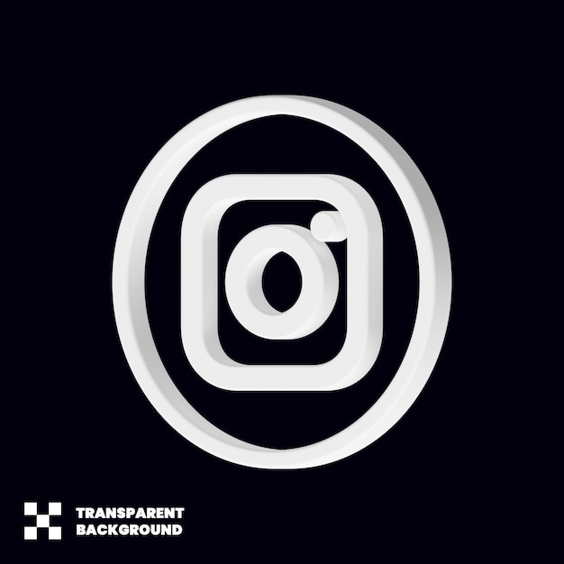 Instagram Social Media Icon 3D