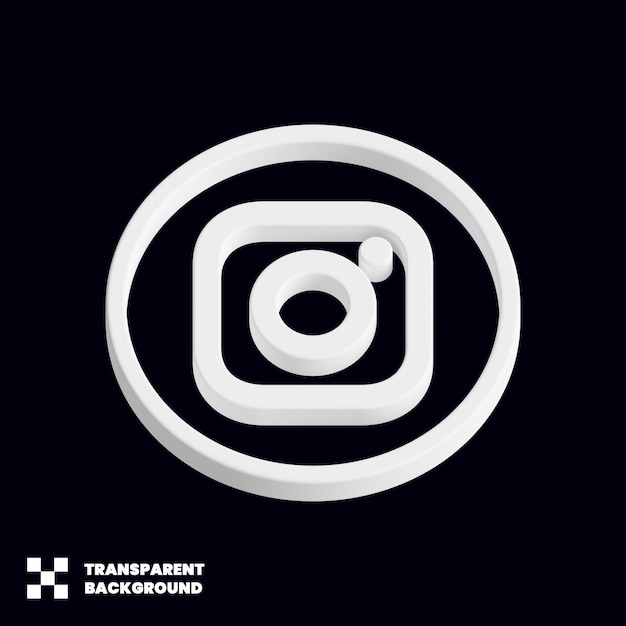 Instagram Social Media Icon 3D