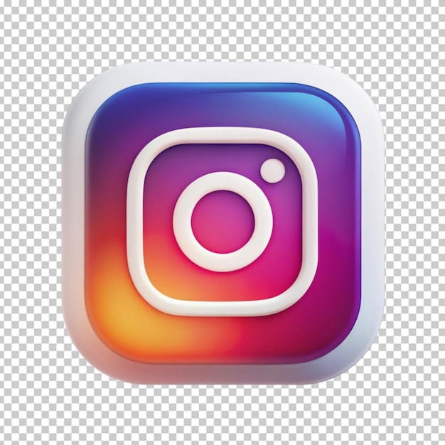 PSD instagram social media icon 3d