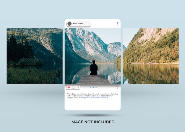 Instagram social media preview style mockup