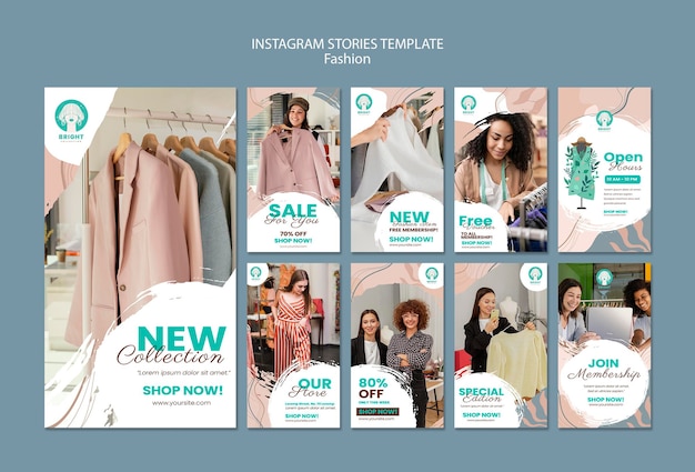 Instagram stories collection for fashion collection