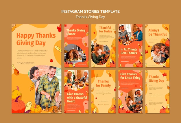 Instagram stories collection for thanksgiving celebration