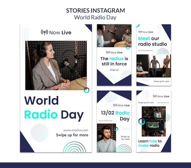 Instagram stories collection for world radio day