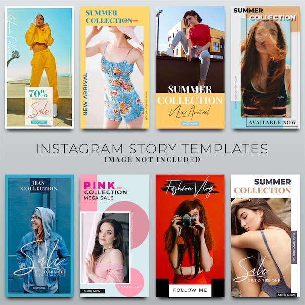 Instagram story collection for social media template