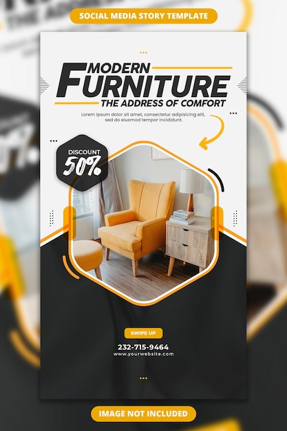 Instagram story for modern furniture sale template