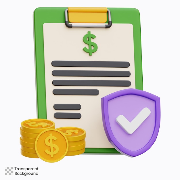 Insurance 3d Icon Illustration