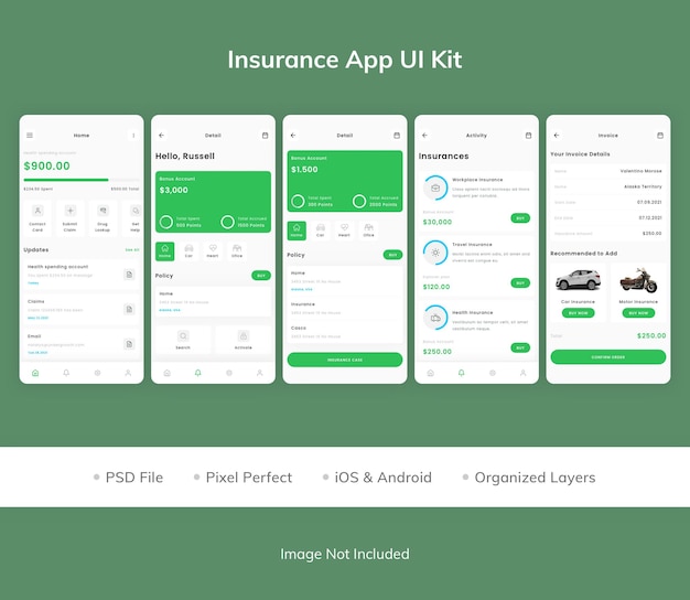 Insurance App UI Kit