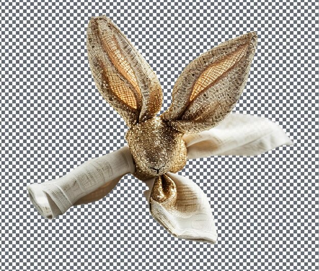 Interesting Bunny Ear Shaped Napkin Rings isolated on transparent background