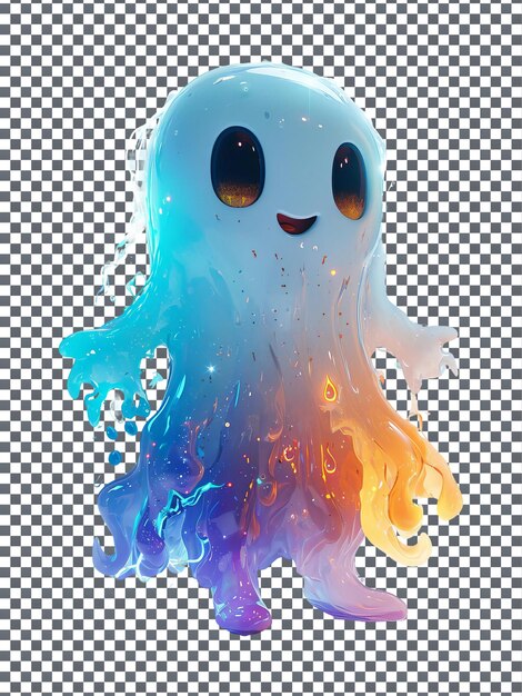 PSD interesting ghostly specter isolated on transparent background