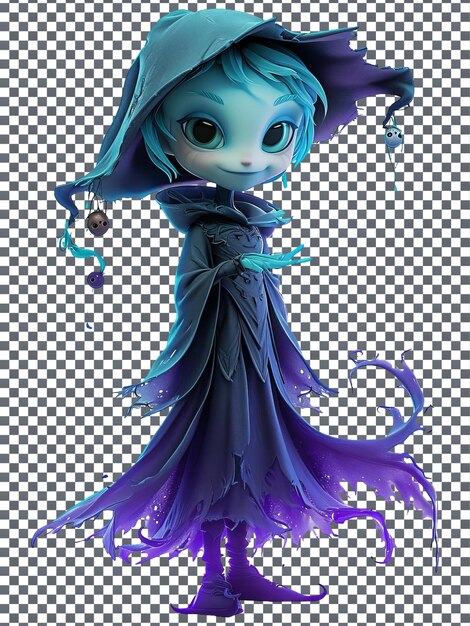 PSD interesting ghostly specter isolated on transparent background