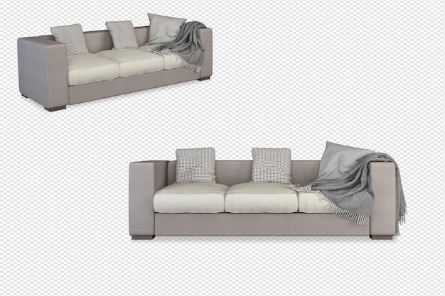 Interior decoration set in 3d