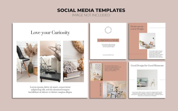 Interior Design Instagram Social Media Post Templates