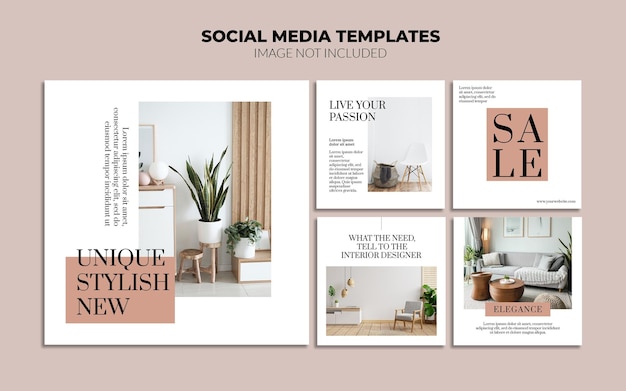 Interior Design Instagram Social Media Post Templates