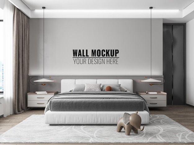 Interior Kids Bedroom wall mockup