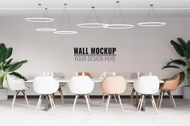 Interior Modern Office Meeting Room Wall Mockup