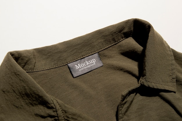 Internal label mockup on fabric