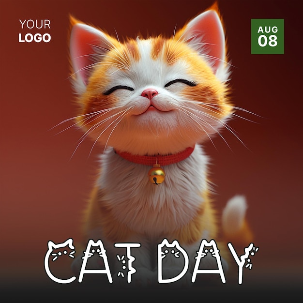 International Cat Day Social Media poster