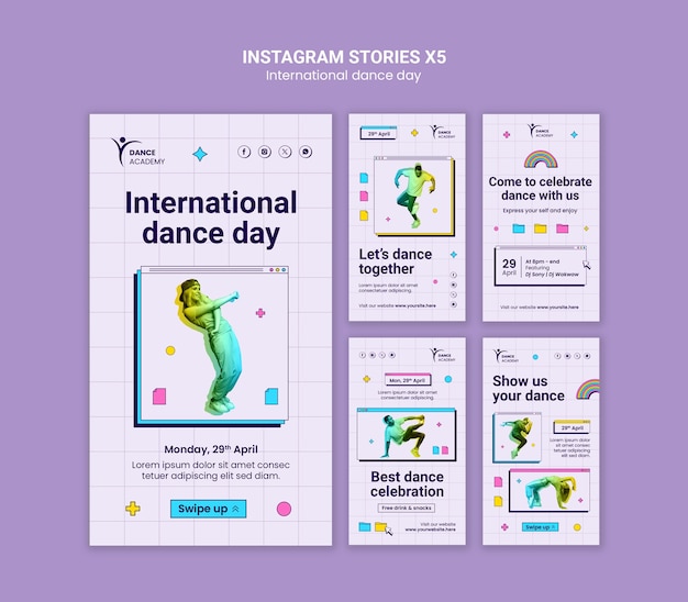 International dance day template design