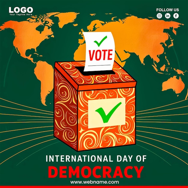 International Day of Democracy Banner design