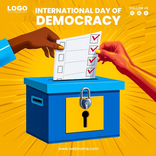 International Day of Democracy Banner design