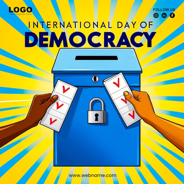 International Day of Democracy Banner design