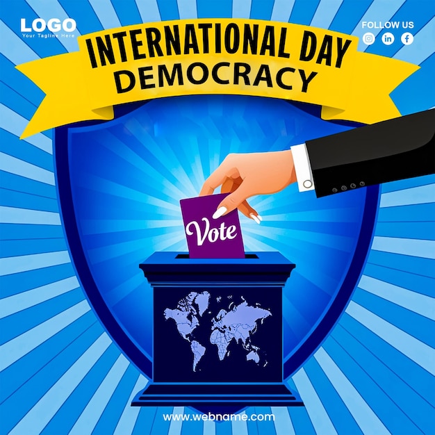 International Day of Democracy Banner design